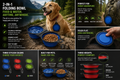 TrailBowl™ 2-in-1 Collapsible Travel Dog Bowl