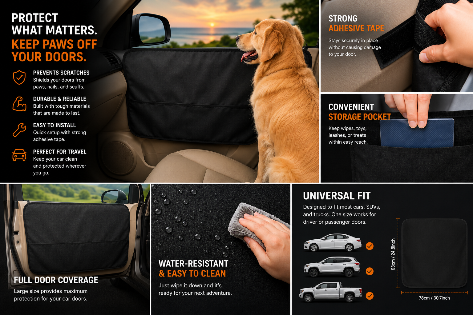 TrailShield™ Waterproof Dog Car Door Protectors (2-Pack)