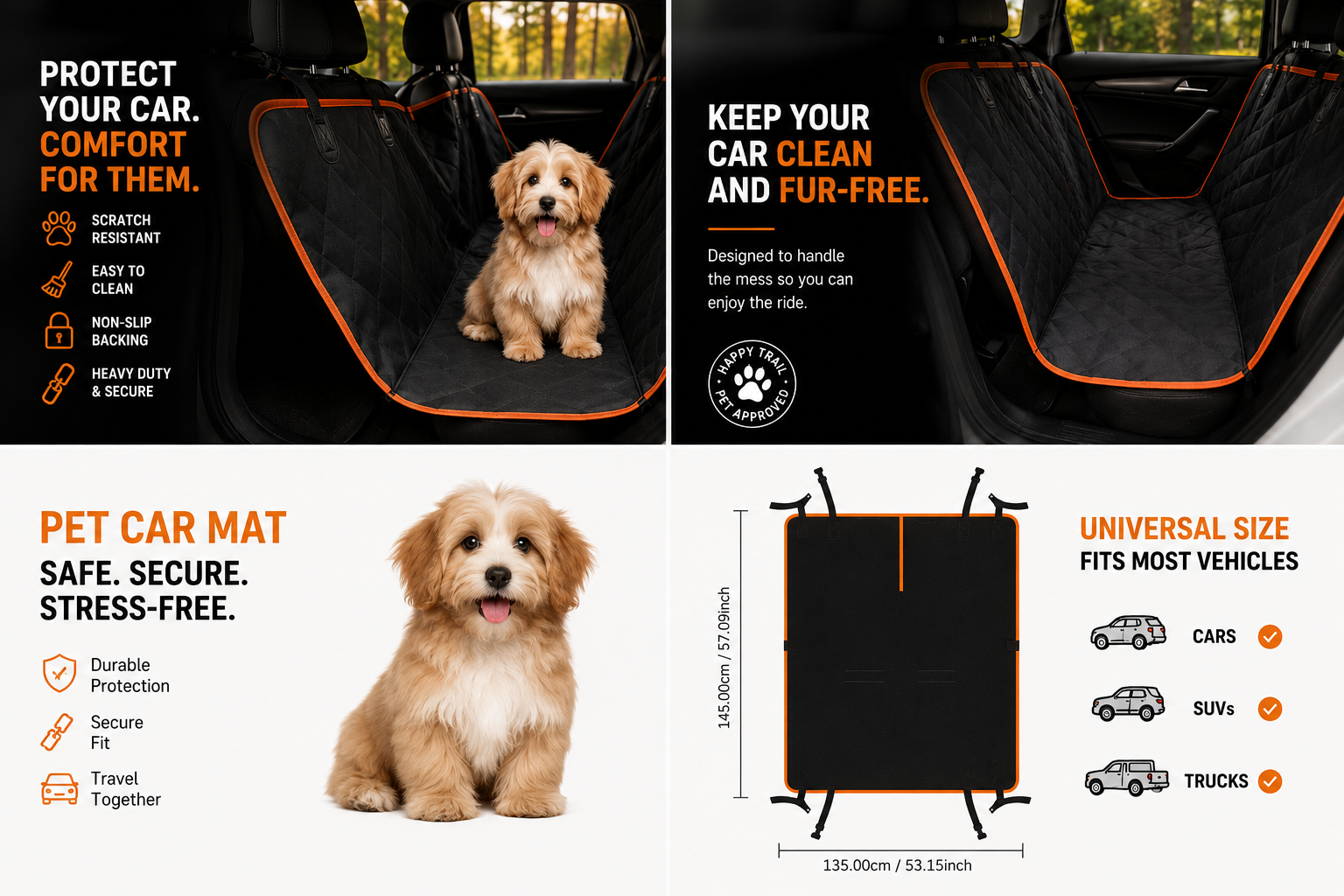 Trail Guard™ Waterproof Dog Car Seat Cover